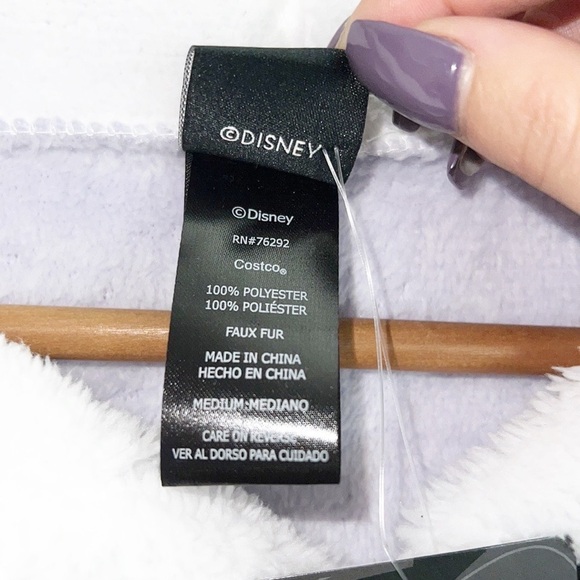 Disney Light Purple And White Mickey Mouse Hoodie Soft Comfortable Sleepwear NEW - Picture 12 of 14